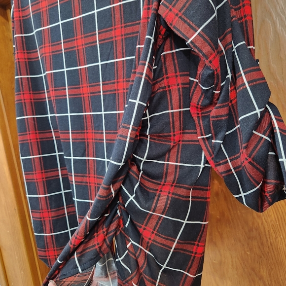 Plaid stretchy shirt - Picture 4 of 4